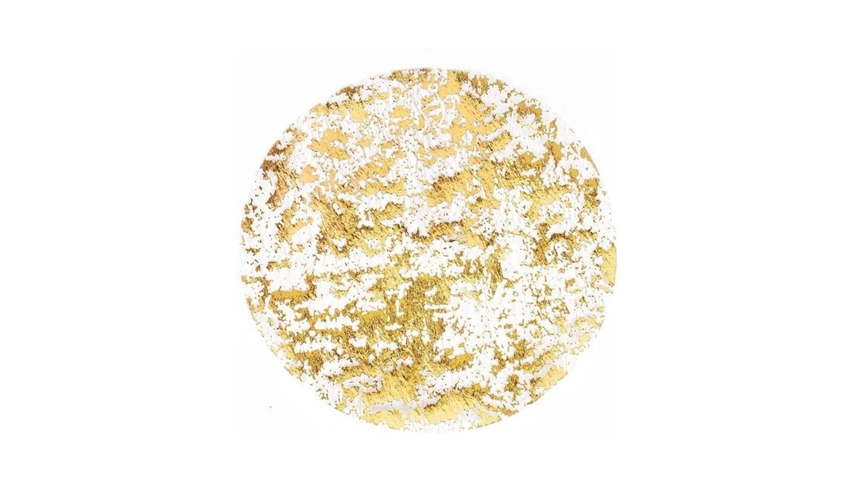 Pcs Gold Round Placemats Inch Metallic Gold F...