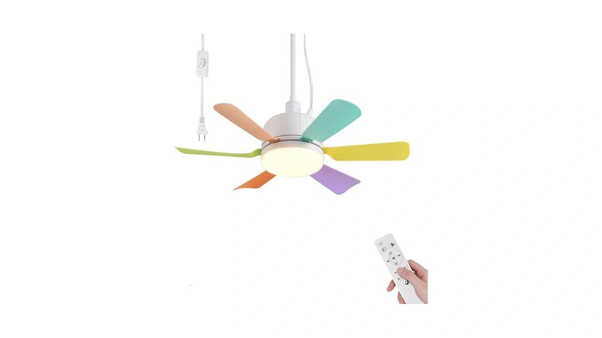 Ahawill Outdoor Ceiling Fans With Lights,18" Gazebo Fan With Hanging