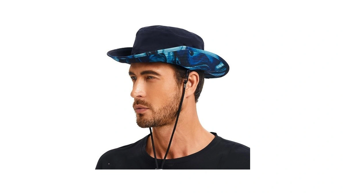 Bassdash Upf 50+ Patterned Under Brim Foldable Lightweight Bucket Sun