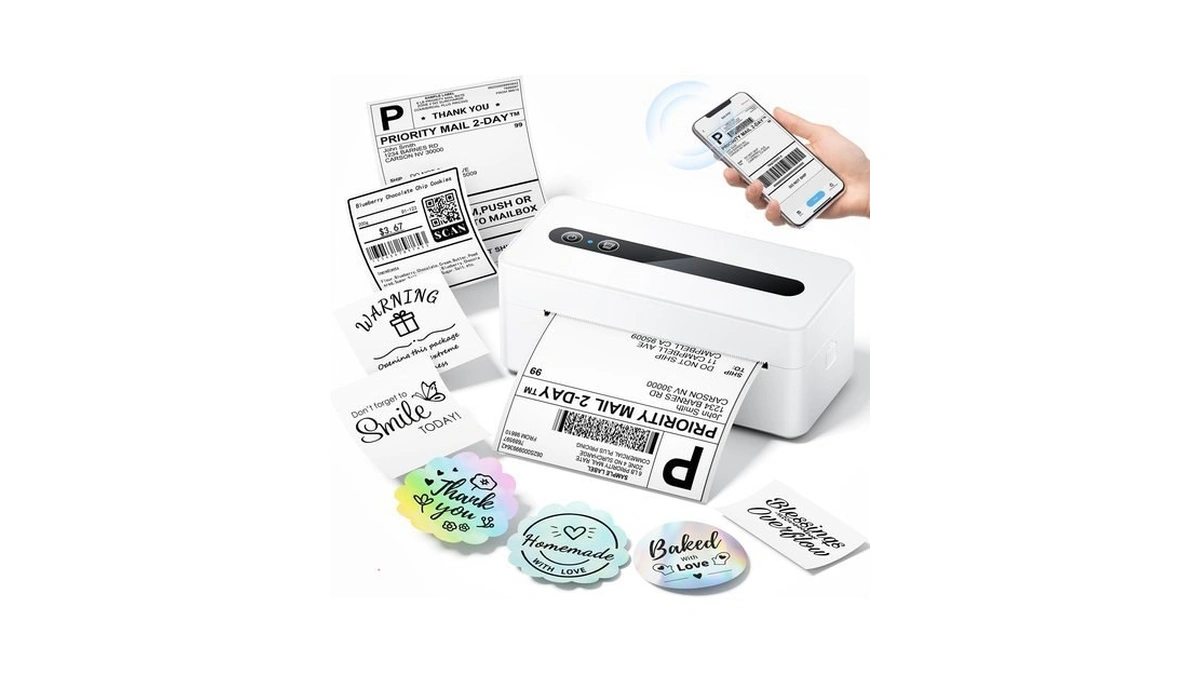 Tattmuse Bluetooth Thermal Label Printer, 4x6 Shipping Label Printer For