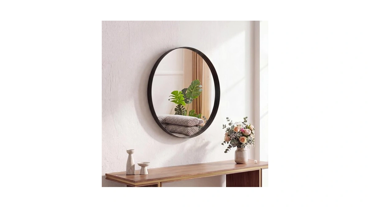 Sweetcrispy Bathroom Circle Mirror 20 In, Vanity Wall Mirror For