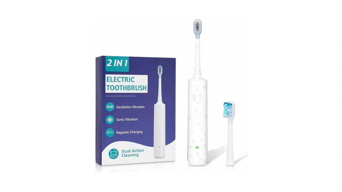Vnina Rotating Electric Toothbrush For Adults, Rechargeable Sonic Electric Toothbrush