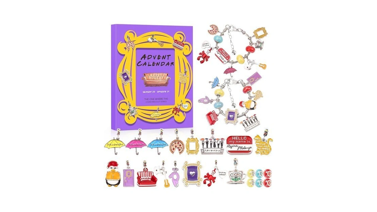 Advent Calendar 2026, 24 Days Christmas Charm Bracelet Making Kit