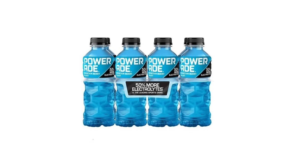 Powerade Sports Drink, Mountain Berry Blast Electrolyte Drink, 20 Oz