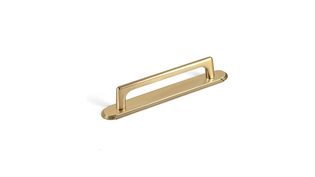 Goo-ki Champgne Bronze Cabinet Pulls With Backplate, 5''(128mm) Hole Centers
