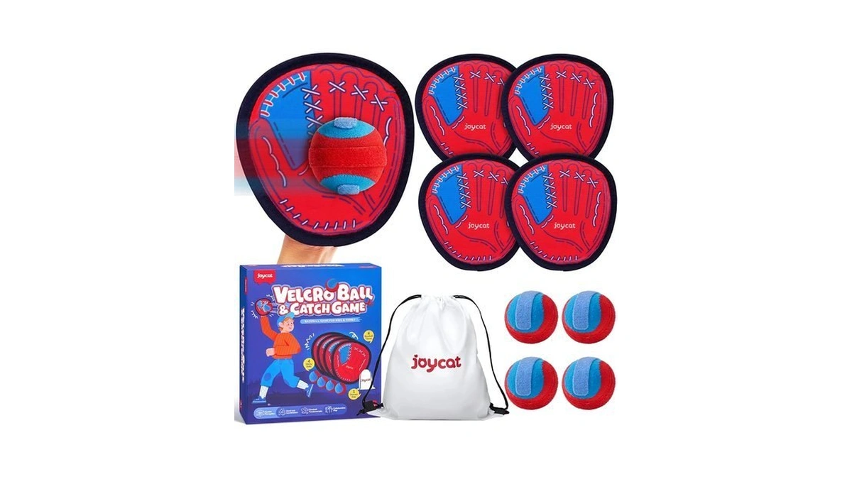 Joycat Toss And Catch Ball Game For Kids, 4 Paddle