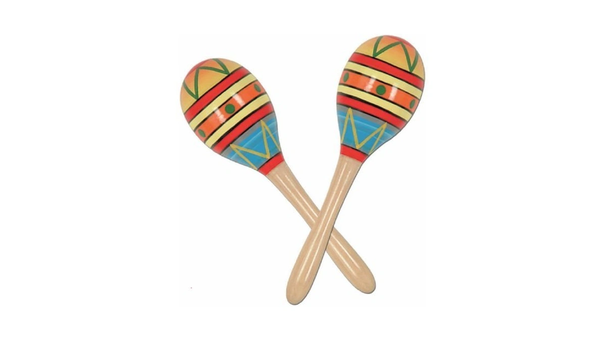 Beistle Fiesta Fun Party Maracas, 2 Pack, 8 Inch, Hand