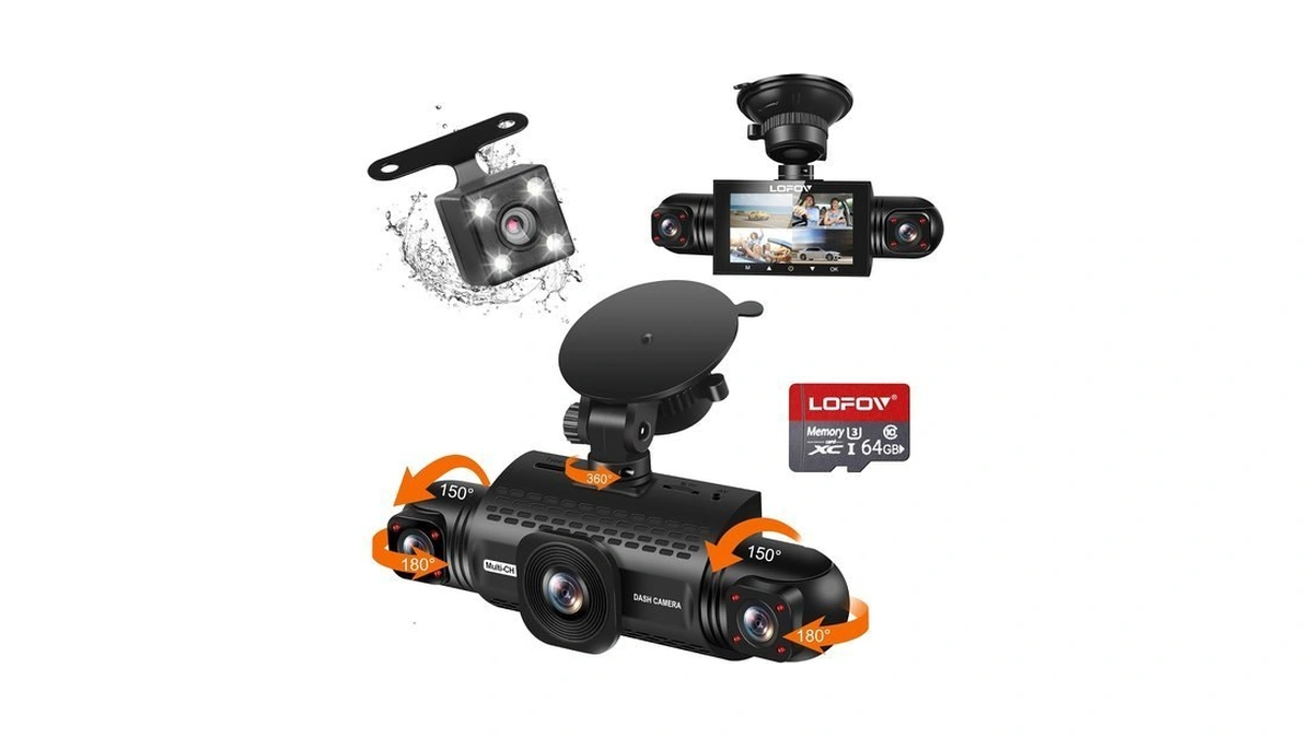 Lofov 4 Channel Dash Cam 360Β° View 5g Wifi &