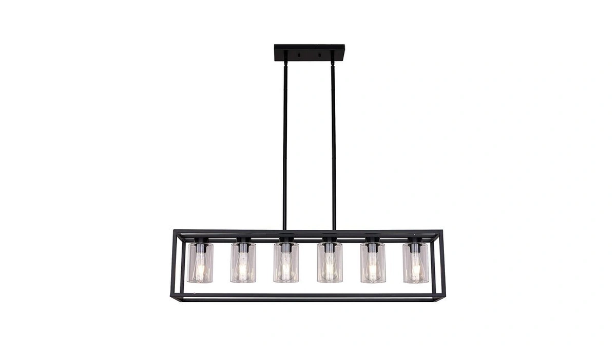 Xilicon Dining Rooms Black Chandeliers,kitchen Island Farmhouse Lighting Fixture Industrial