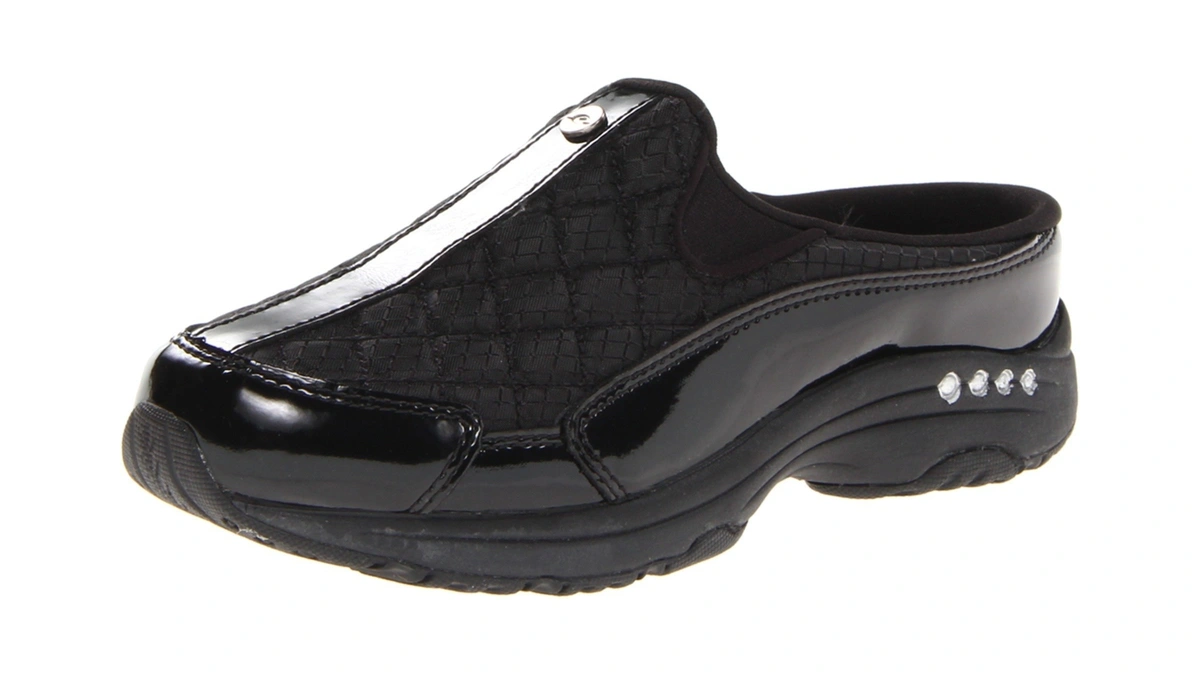 Easy Spirit Traveltime Women's Slip On, 5 B(m) Us, Black-patent