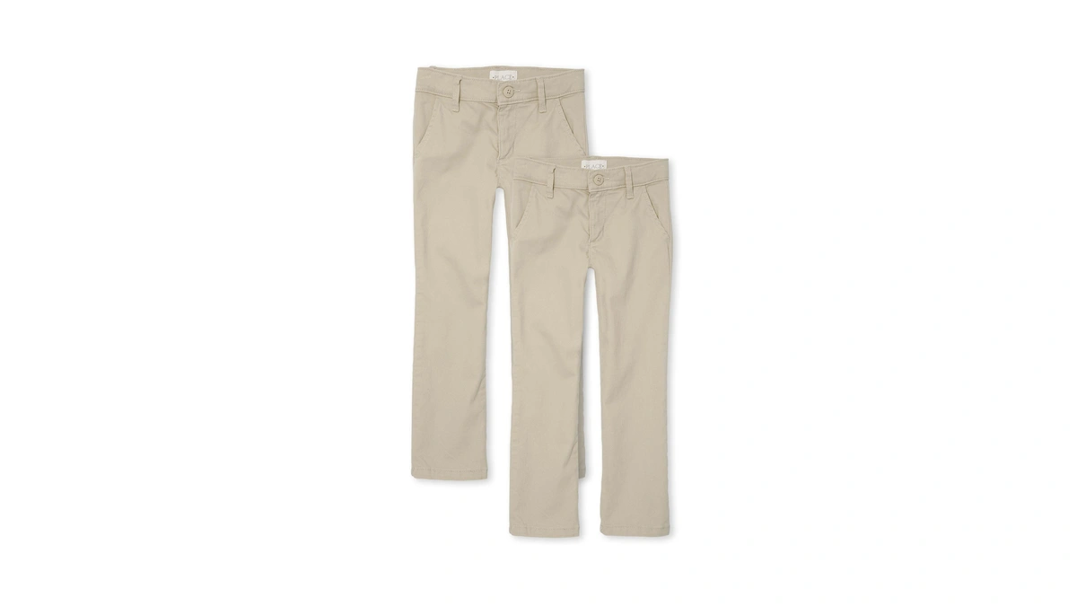 The Children's Place Girls Skinny Chino Pants,bisquit 2 Pack,6x/7