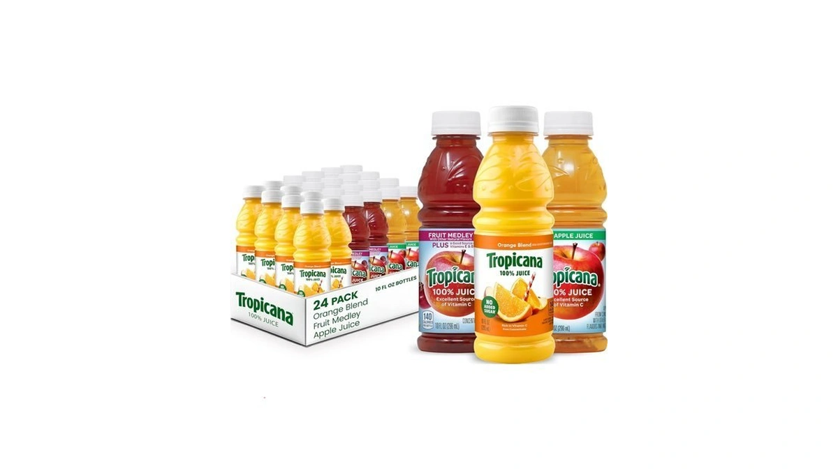 Tropicana 100% Juice 3-flavor Classic Variety Pack,10 Fl Oz (pack