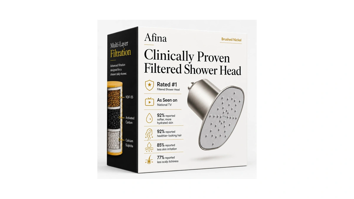 Afina Filtered Shower Head, High Pressure Rainfall (brushed Nickel)