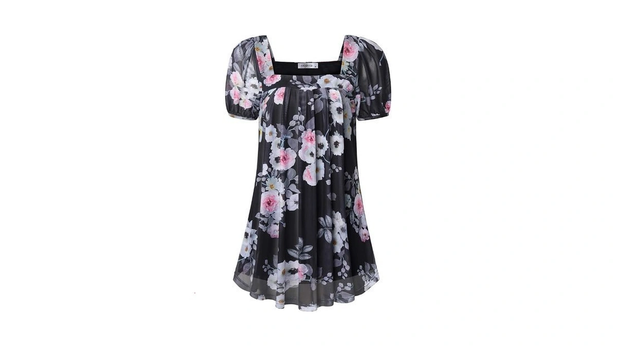 Moqivgi Puff Sleeve Tops For Women Fashion Casual Cute Dressy