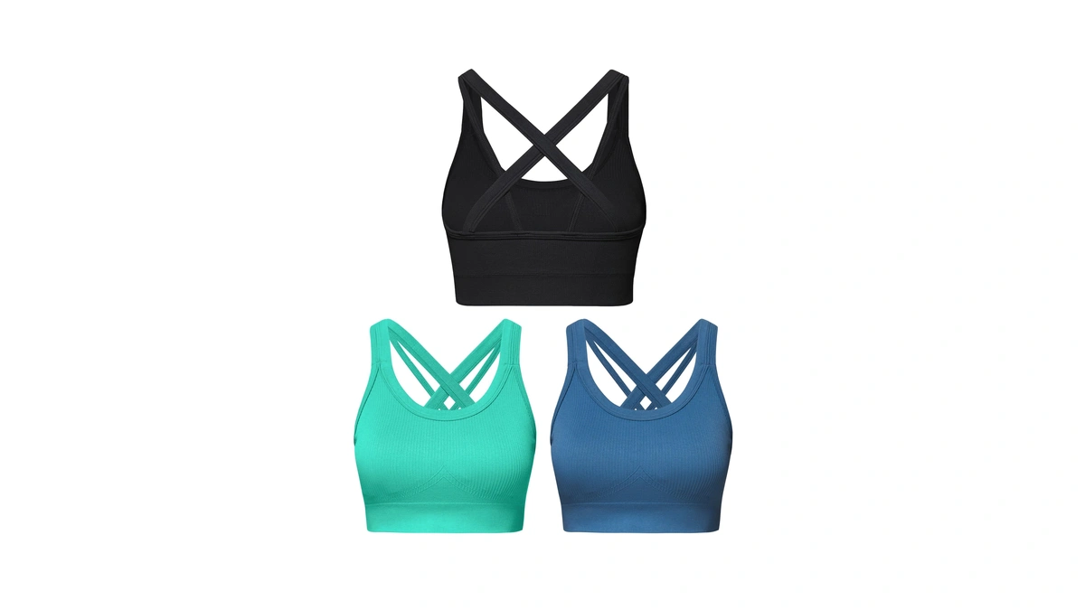 Sports Bras For Women Hiigh Support, Criss-cross Back Padded Strappy