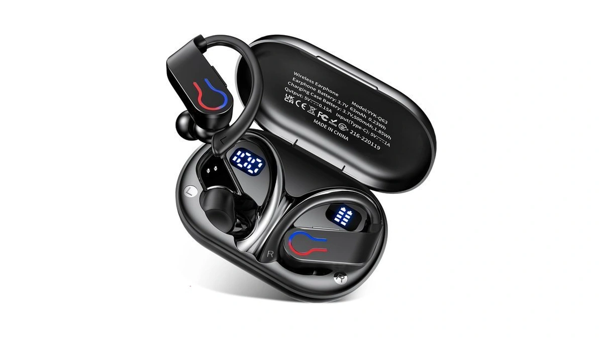 Vnmn Wireless Earbuds Bluetooth 6.1 Sport Headphones With Earhooks And