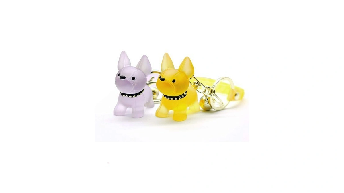 Crizan Lovers 2pcs French Bulldog Keychain Key Ring Handbag Bag