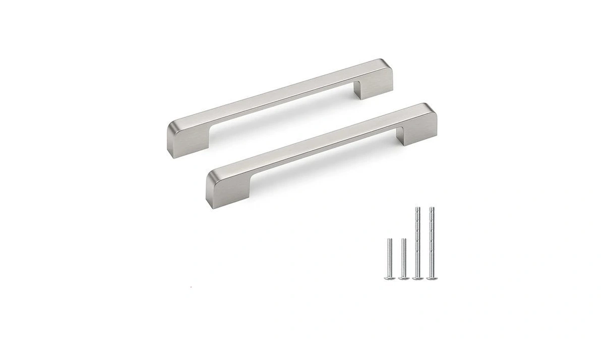 Lepatape Brushed Nickel Cabinet Pulls 8-1/16 Inch Nickel Cabinet Handles