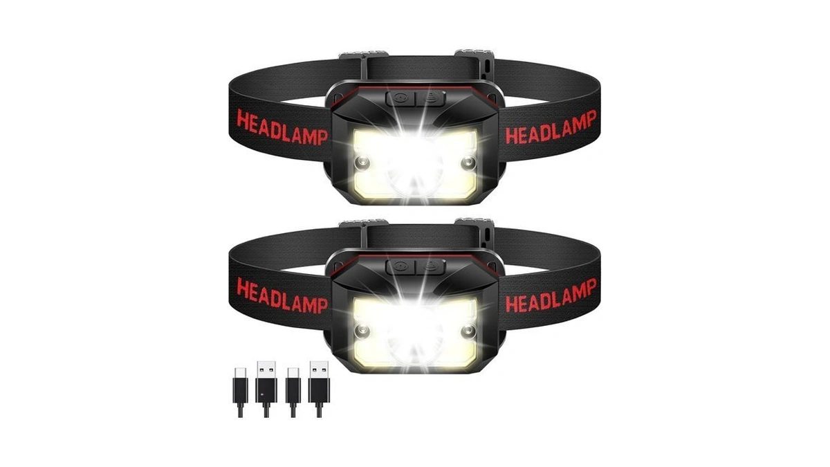 2 Pack Headlamp Rechargeable - Christmas Stocking Stuffers Gifts For