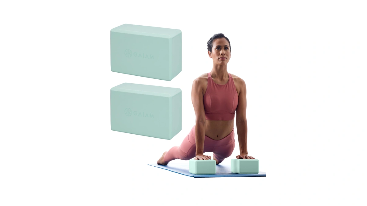 Gaiam Yoga Block, Eva Foam For Balance & Stretch (2