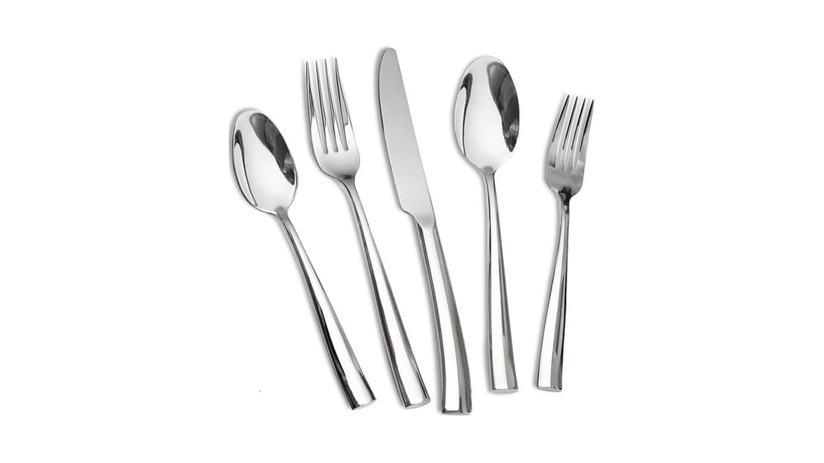 18/10 20-piece Silverware Set, Glossy Flatware Set Stainless Steel, Modern