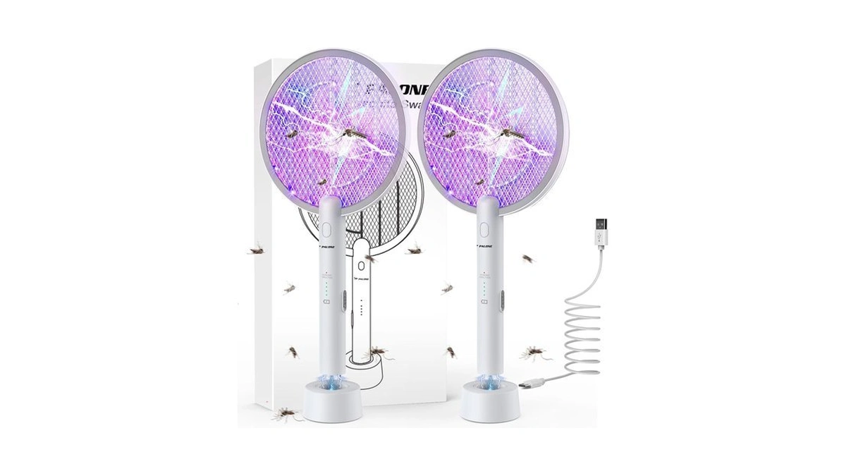 Palone Electric Fly Swatter 4000v, 2 In 1 Bug Zapper
