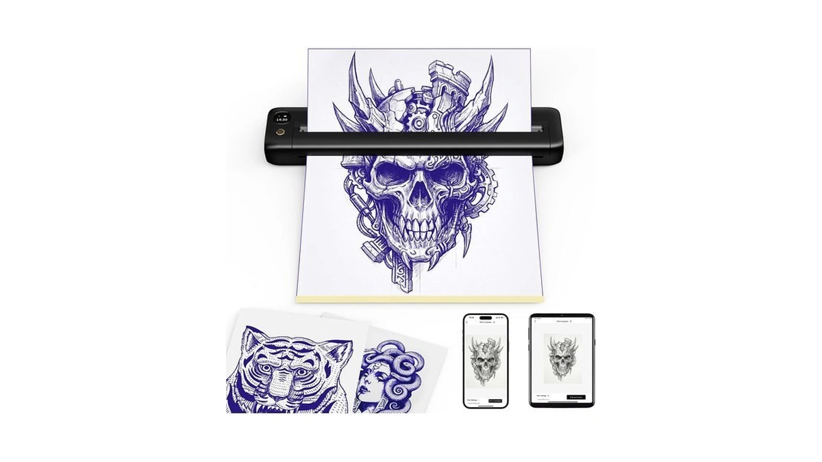 Rongta Tattoo Stencil Printer, Wireless Tattoo Machine, Tattoo Supplies For