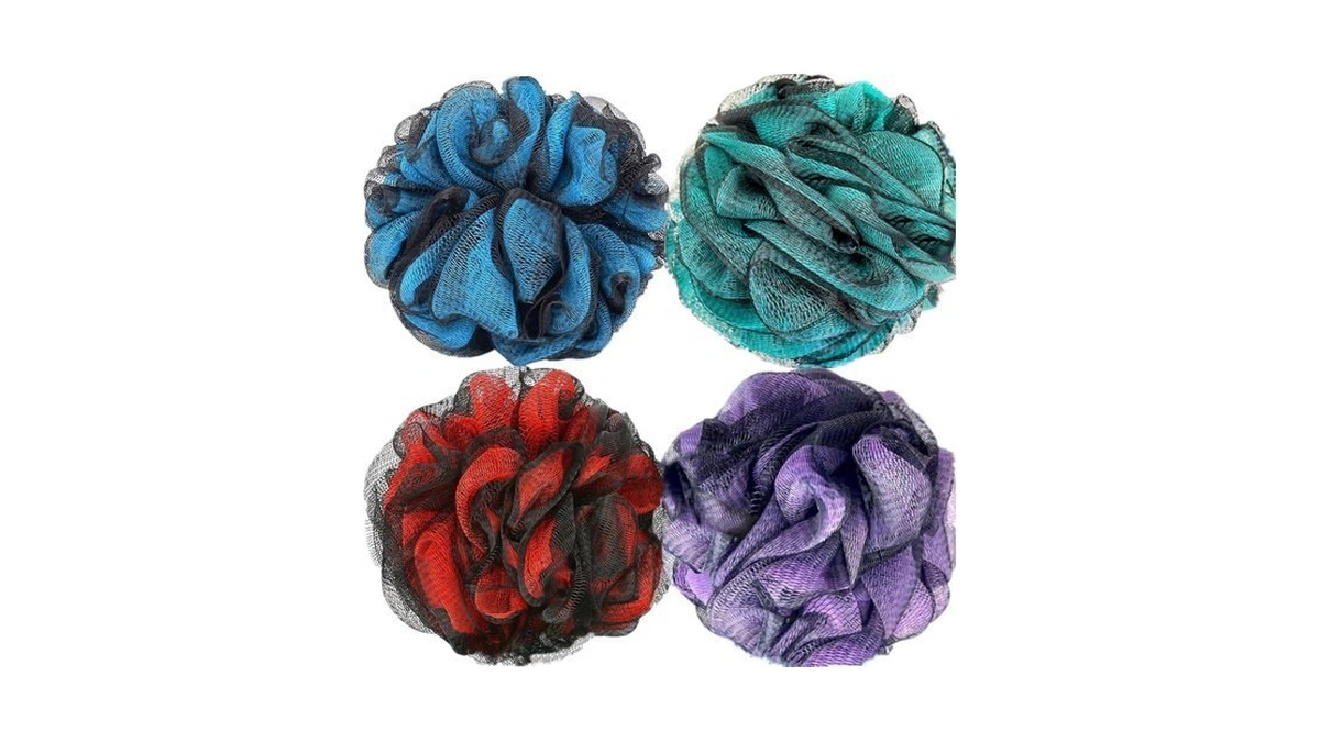 Fu Store Loofah Sponge Shower Loofahs 4 Colors Bath Sponges