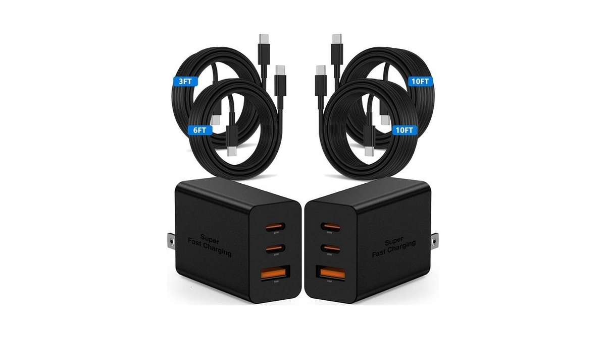 65w Super Fast Charger Type C 3/6/10/10ft, 100w Usb C
