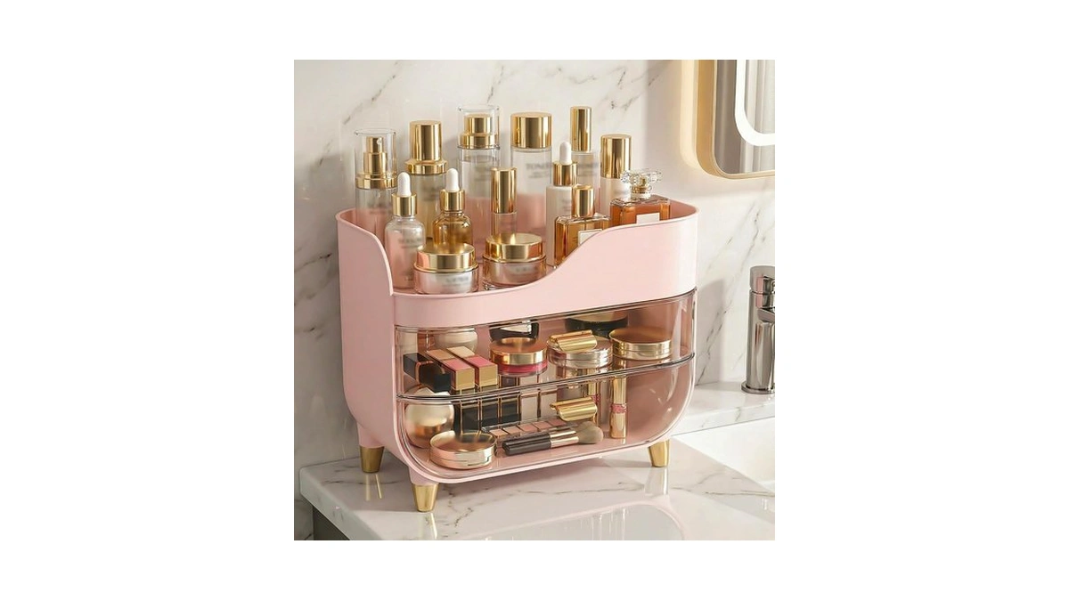 Asdbko Makeup Organizer For Vanity With Large Smooth Drawers Extra