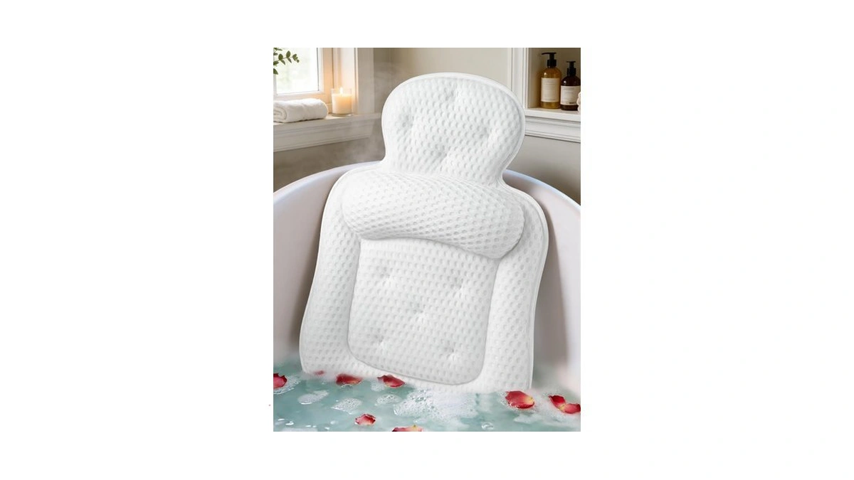 Bath Pillows For Tub, Comfortable Bathtub Cushion For Head And