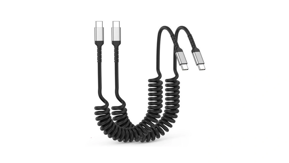 Coiled Usb C To Usb C Cable, 2pack 3ft Usb