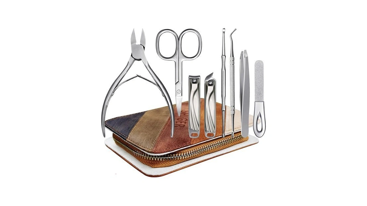 Sgnekoo 8-piece Stainless Steel Nail Clipper Set For Home(silver)
