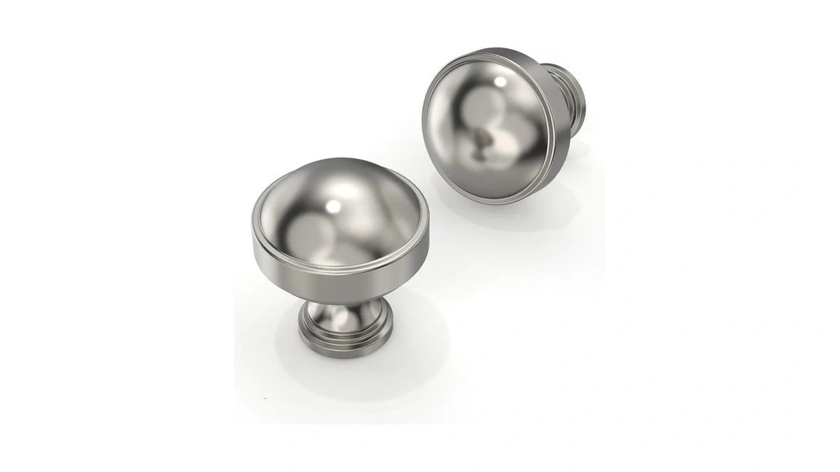 Asimerdeco 10 Pack Brushed Satin Nickel Cabinet Knobs 1-1/5 Inch(30mm)
