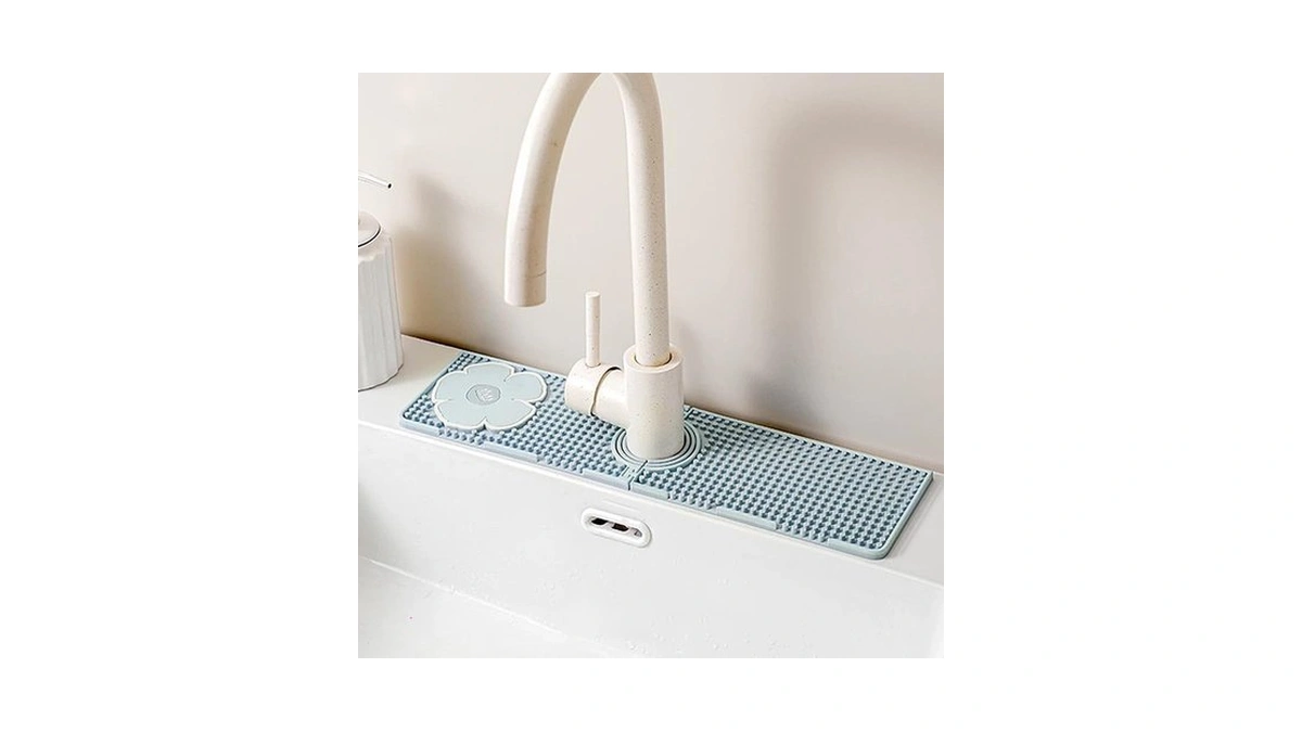15 Inch Long Faucet Mat For Kitchen Sink, Detachable Faucet