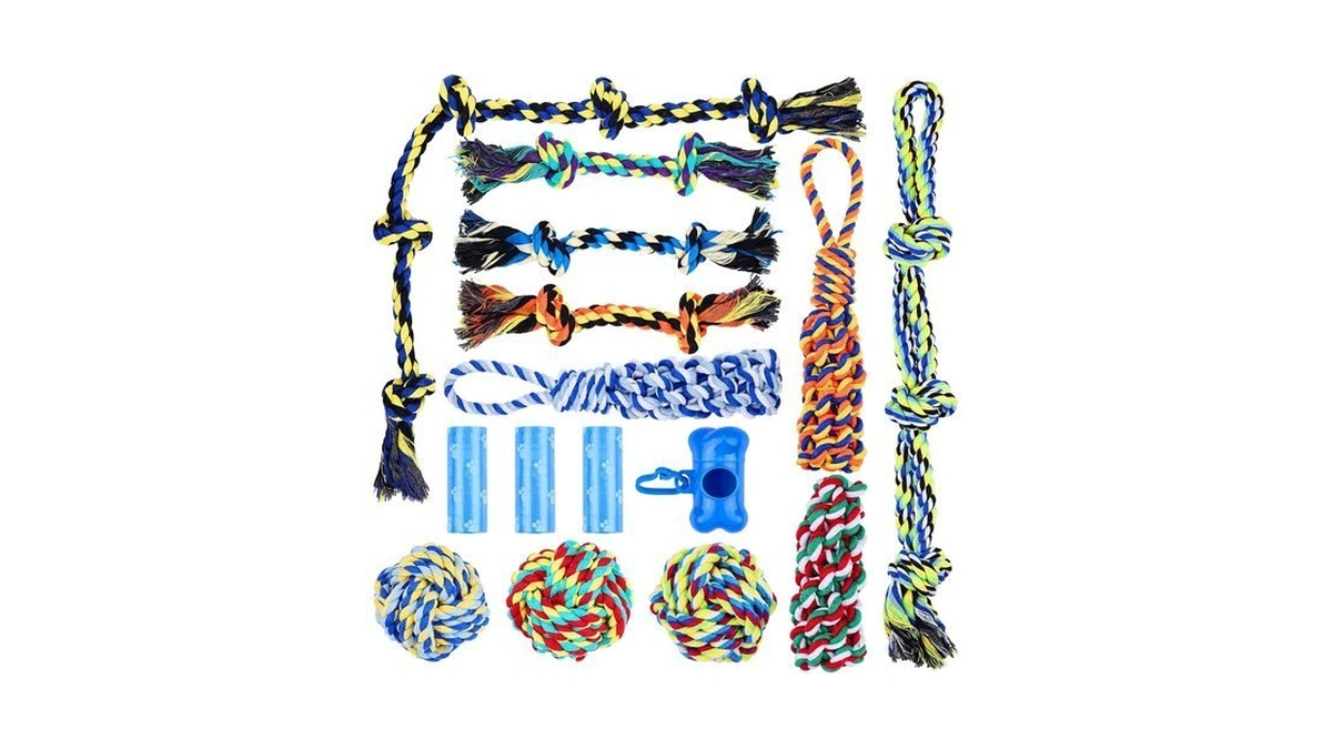 15 Pack Dogs Rope Toys For Large/medium/small Aggressive Chewers, Tough