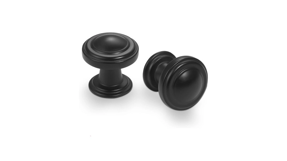 Bukobyhe 10 Pack Kitchen Cabinet Knobs Matte Black Cabinet Knobs