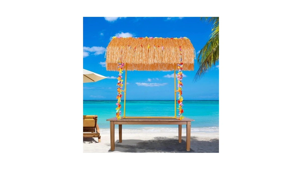 Auihiay Tiki Bar Hut Kit, Tiki Hut Decoration Kit For