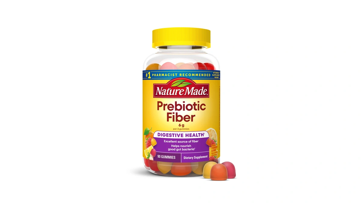 Nature Made Prebiotic Fiber Gummies For Adults And Kids, 90
