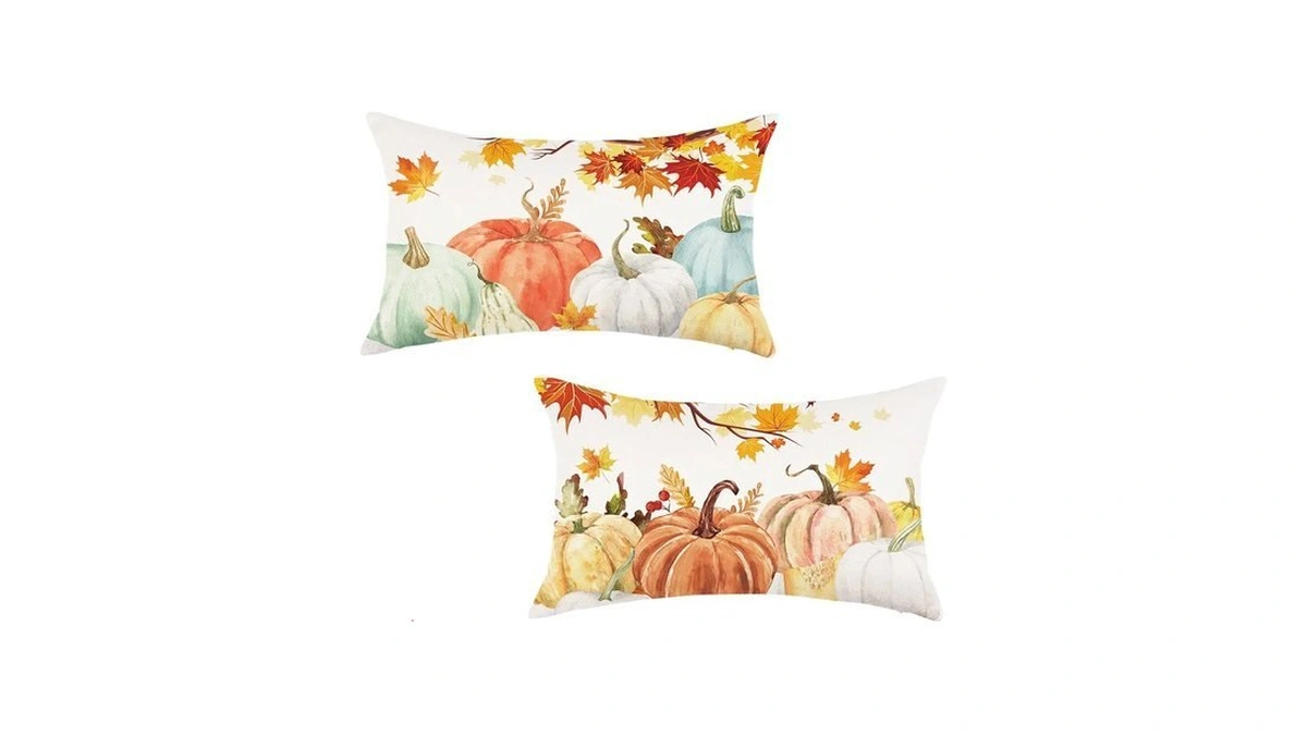 Onway Fall Pumpkins Pillow Covers 12x20 Inch Set Of 2