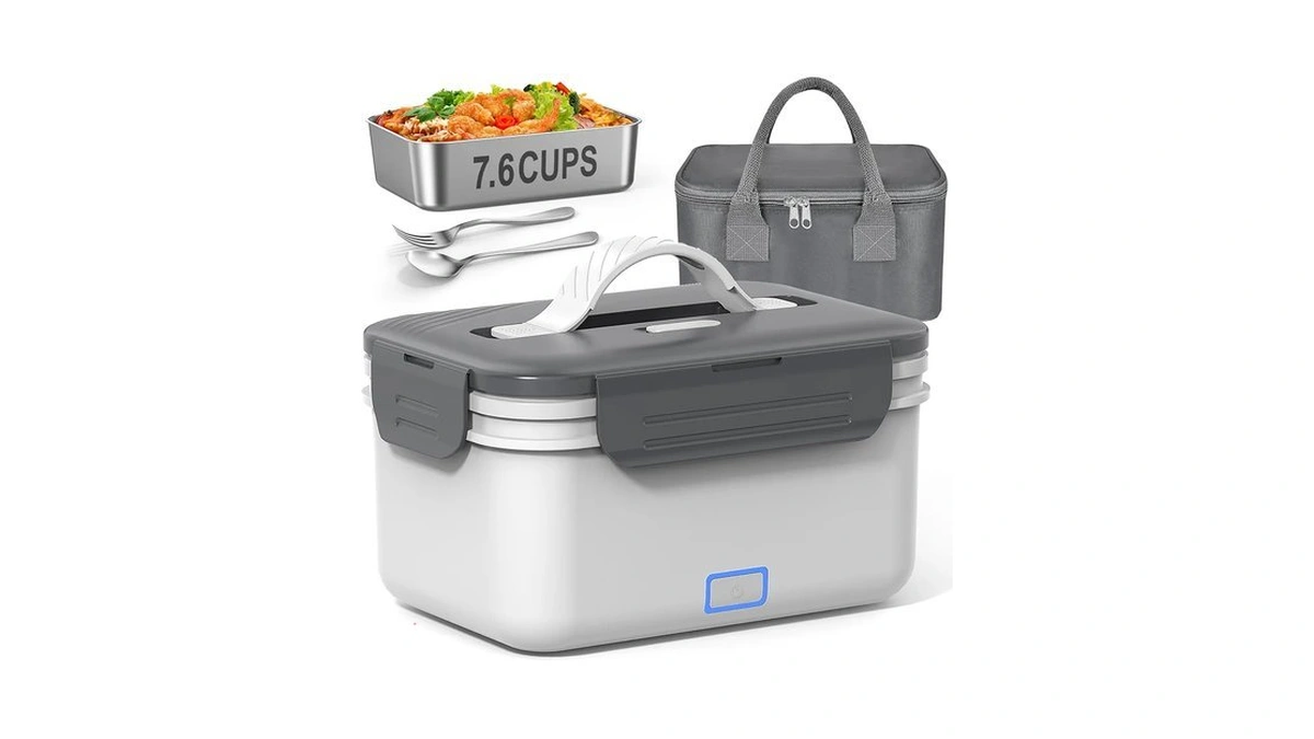 Herrfilk 1.8l/61oz Cordless Electric Lunch Box For Travel/car/out Work