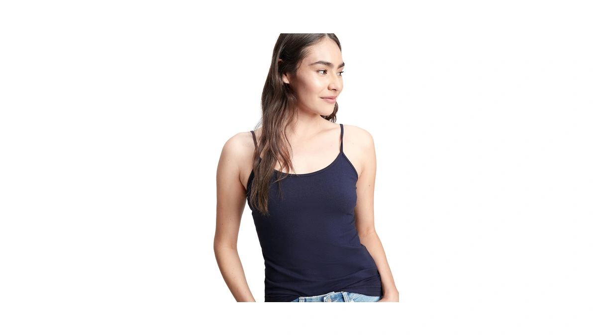 Gap Womens Fitted Top Cami Shirt, Navy Uniform, Xx-large Us
