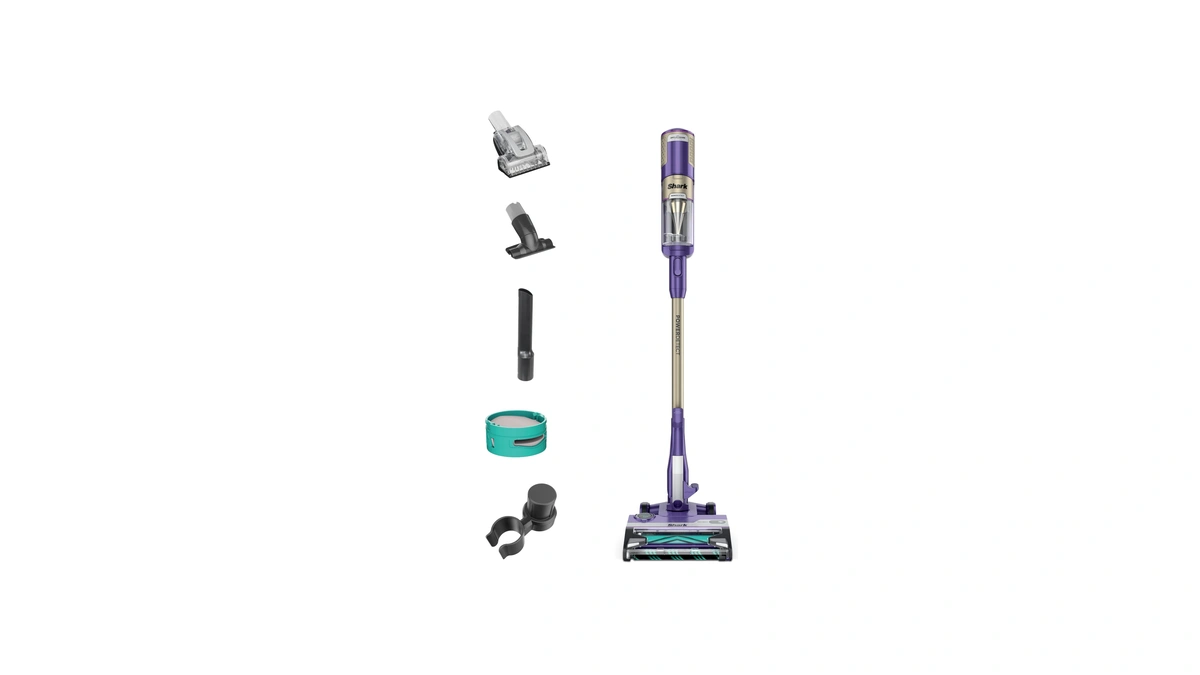 Shark Powerdetect Corded Stick Vacuum, Self-cleaning, Eggplant, Hz4002