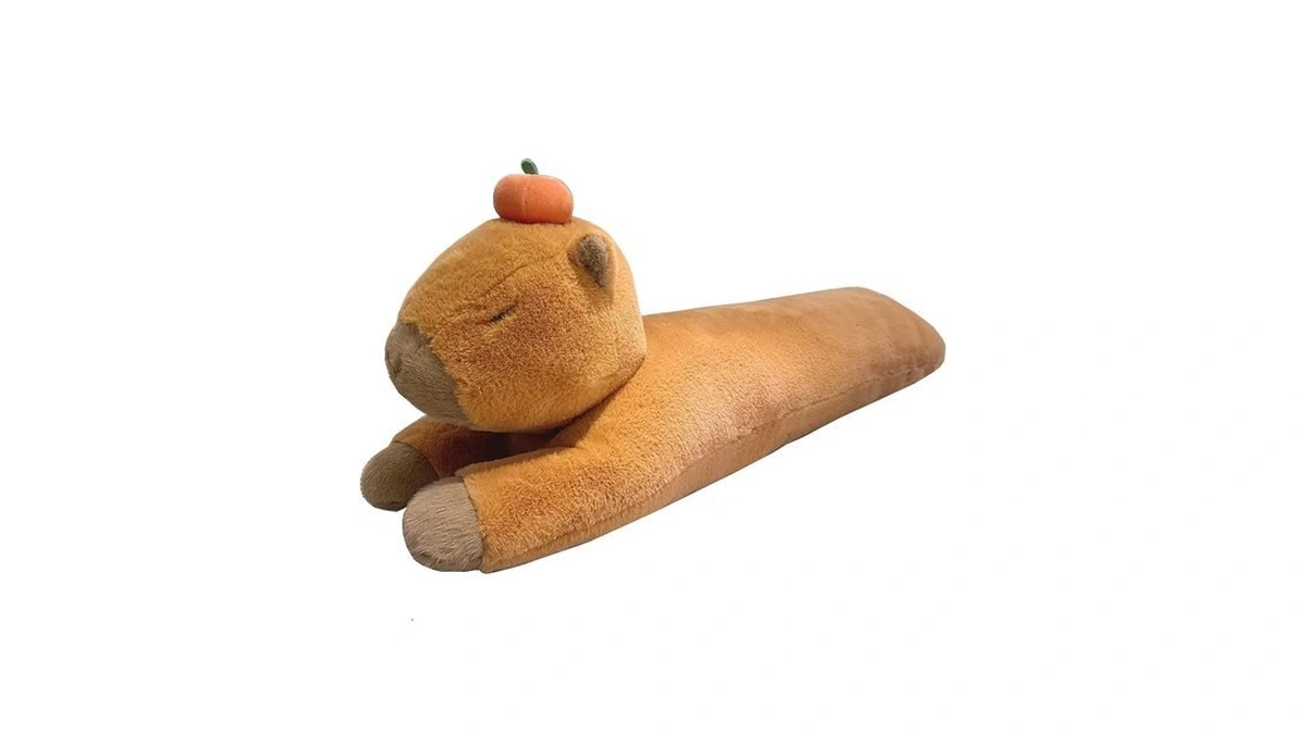 Hofun4u Capybara Plush Pillow, Capybara Stuffed Animal With Persimmon Plush,