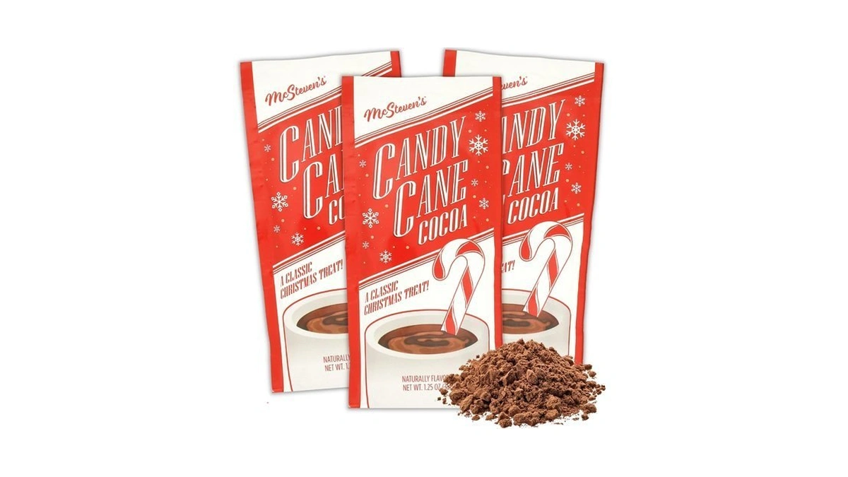 Sweetzo Candy Cane Cocoa, Peppermint Hot Chocolate Mix, Individual Packets,
