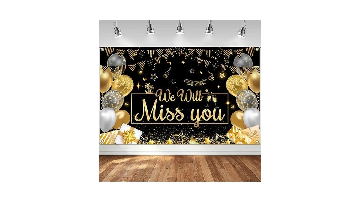Mocsicka We Will Miss You Decorations Retirement Banner 70.8x43.3 Inch