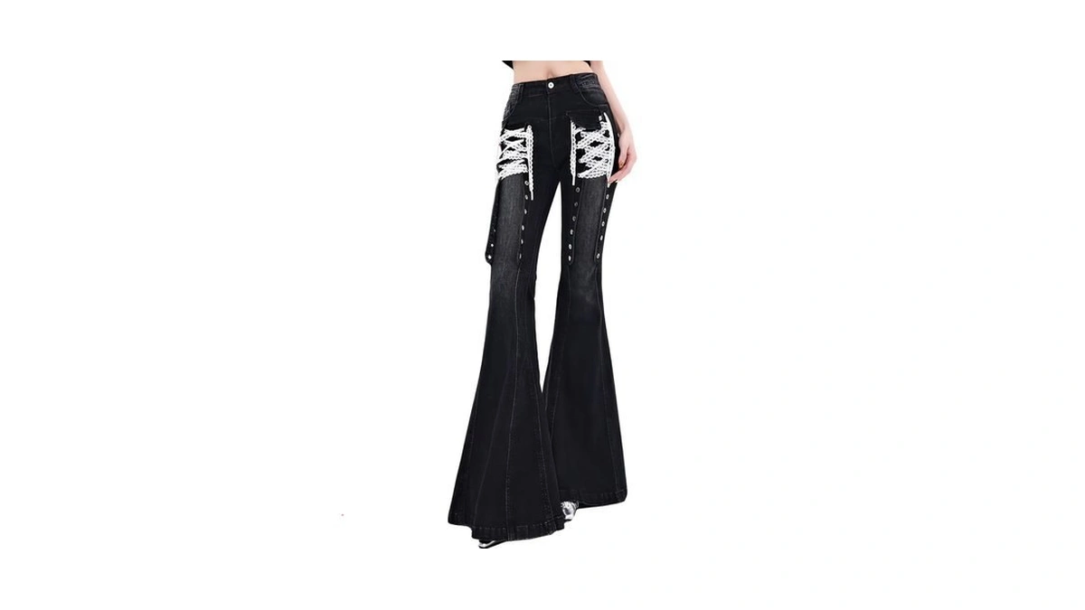 Kakarin Choyx Y2k Harajuku High Waisted Denim Pants For Women