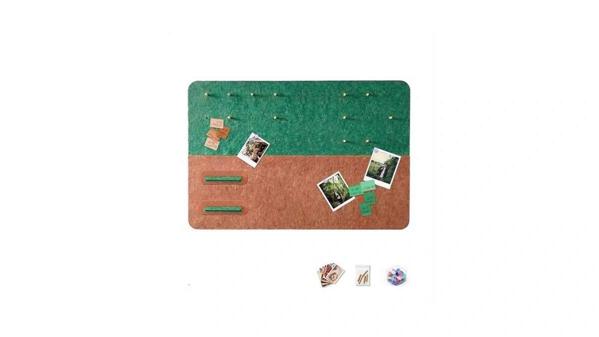 Mifurn 6 Pack Felt Bulletin Board, 11.8"x15.7" Self-adhesive Tiles, Macaron