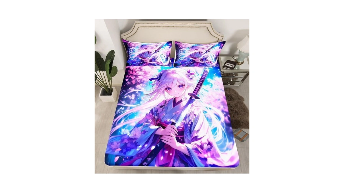 Erosebridal Anime Girl Full Bedding Set For Kids, Kawaii Japanese