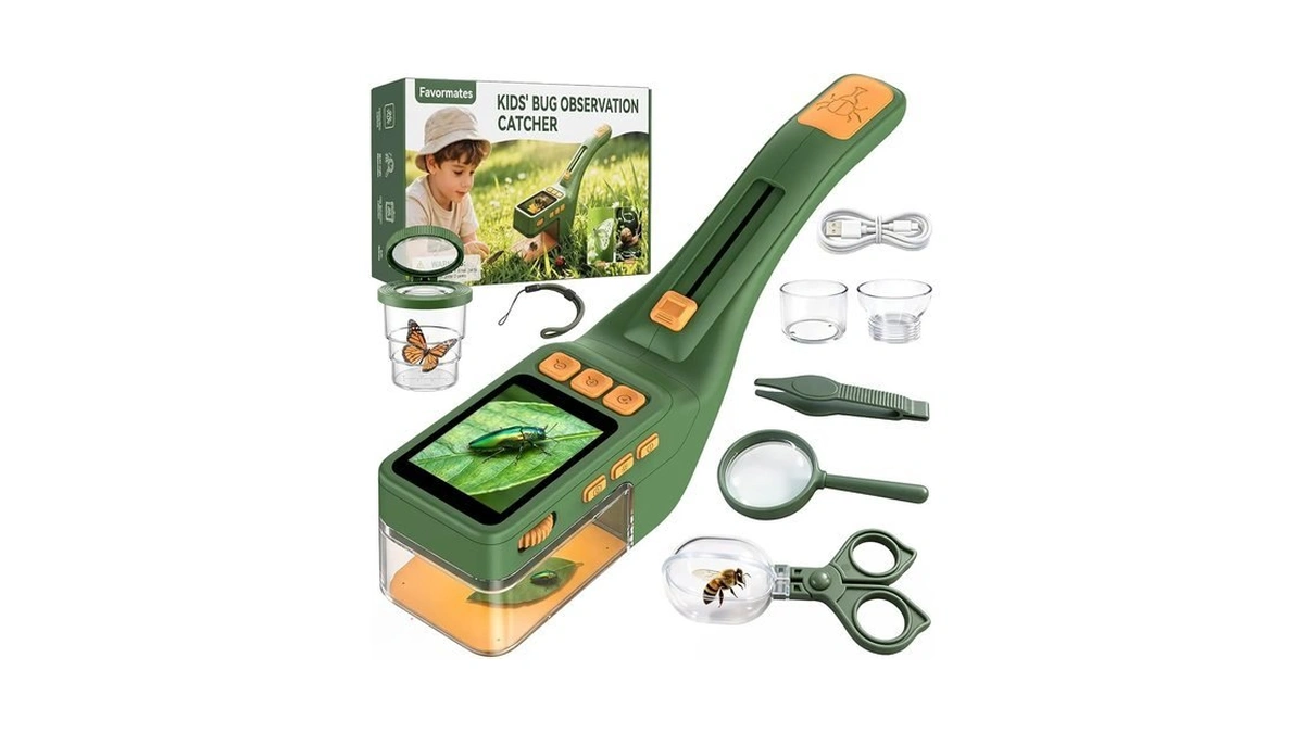 Kids Handheld Microscope Bug Catcher, Stem Educational Exploration Toy